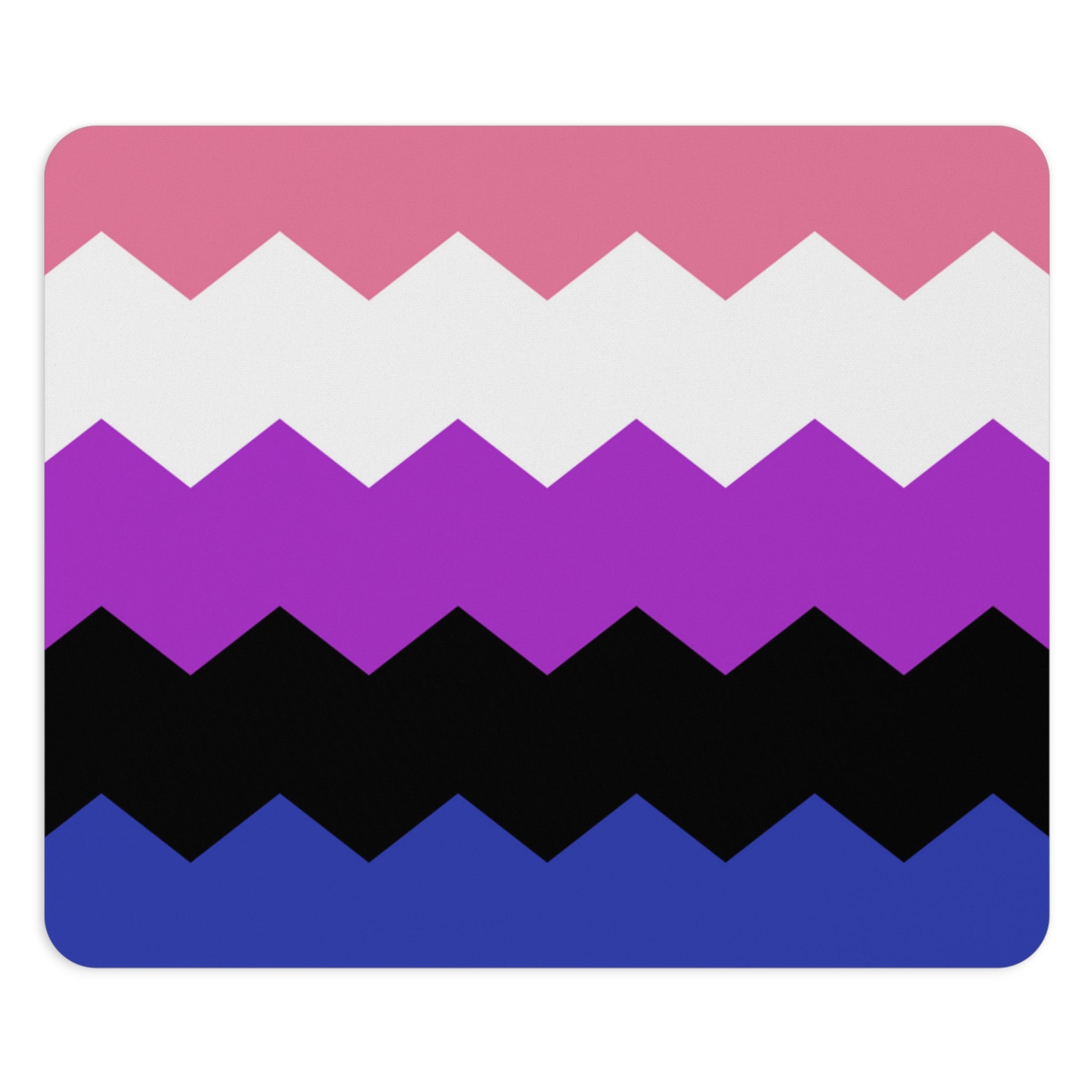 Genderfluid Flag Wavey Mousepad: Sharp Design for Desk