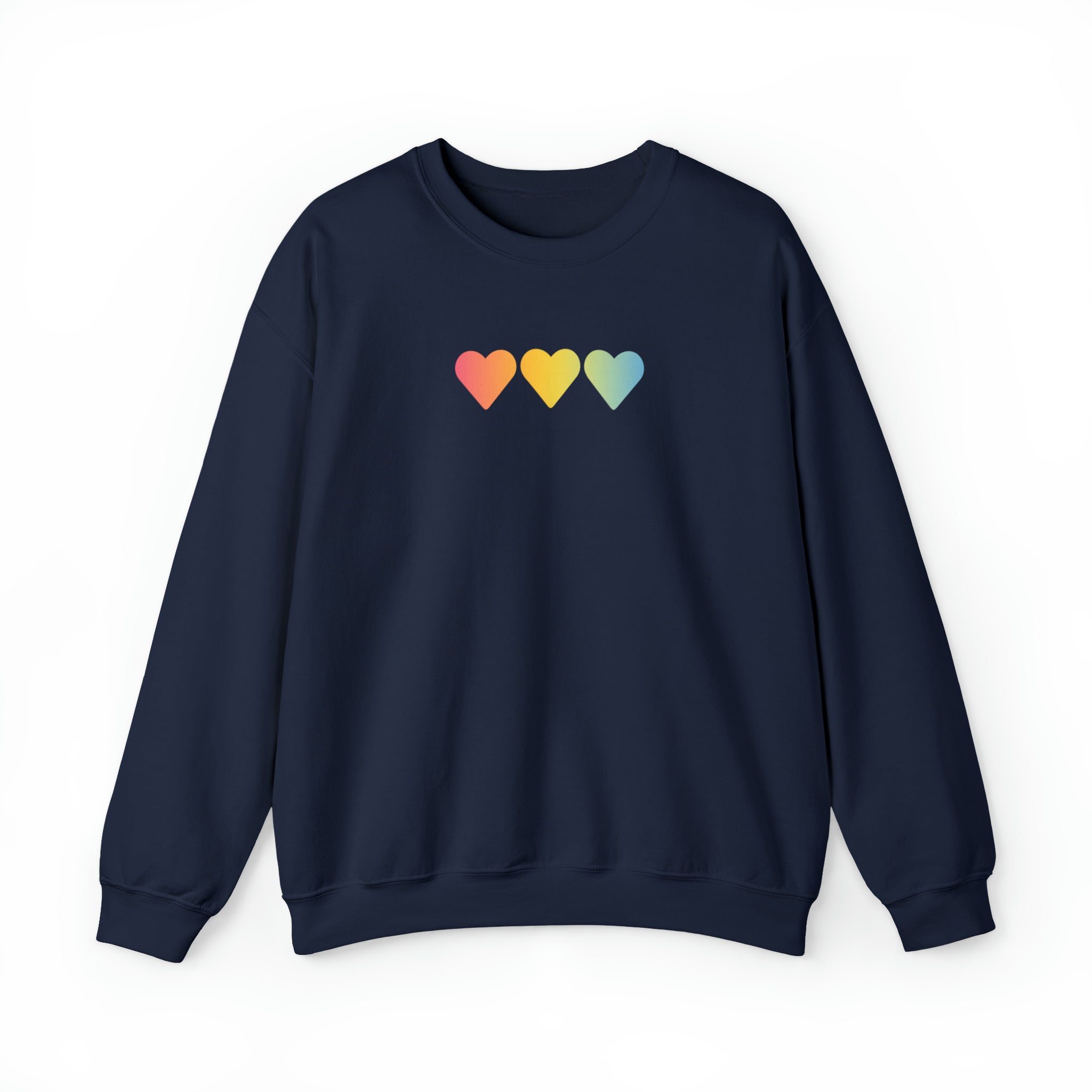 Pansexual Flag Hearts Sweatshirt: Pride LGBTQ+ Gradient Design