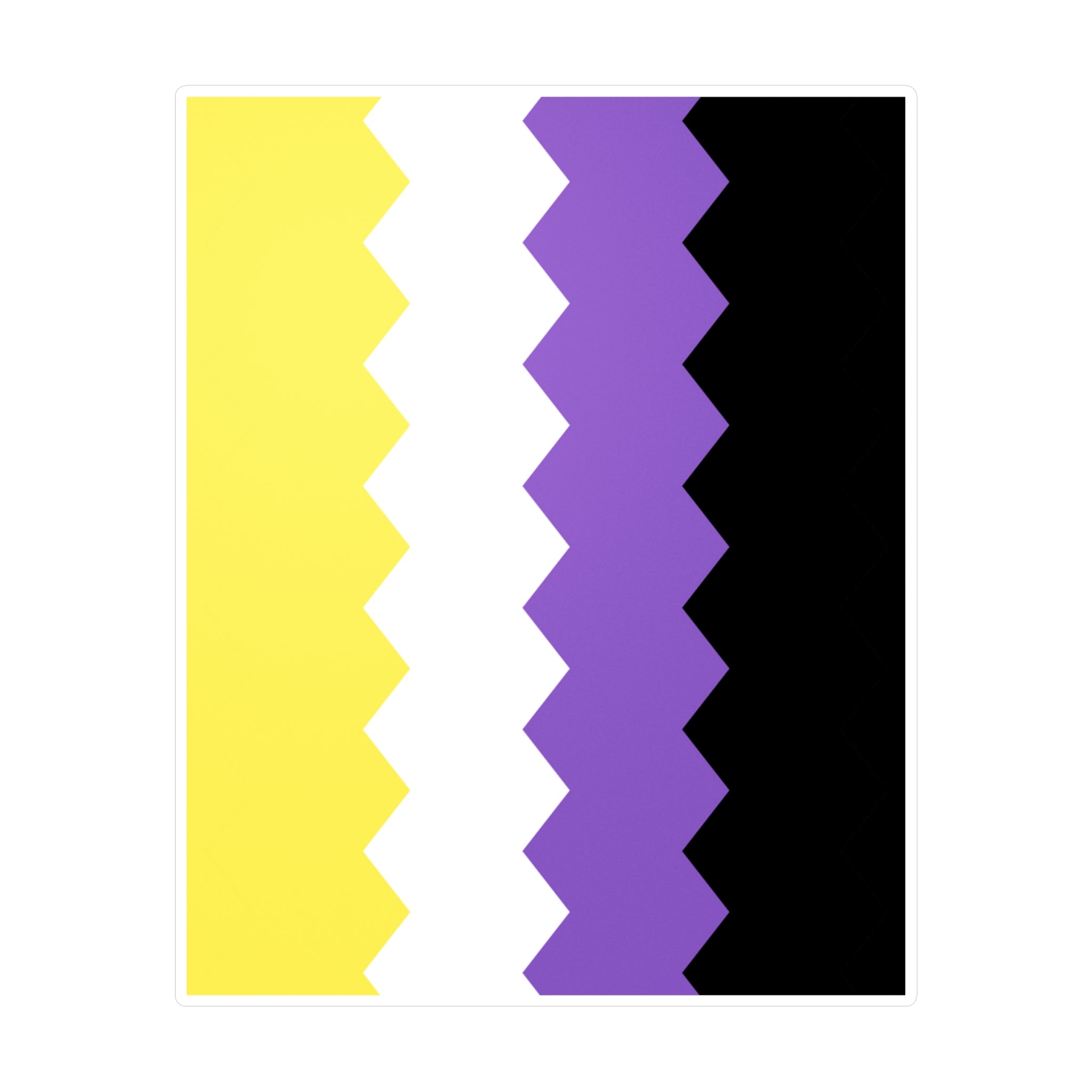 Nonbinary Flag Wavey Decal: Sharp Pride Sticker
