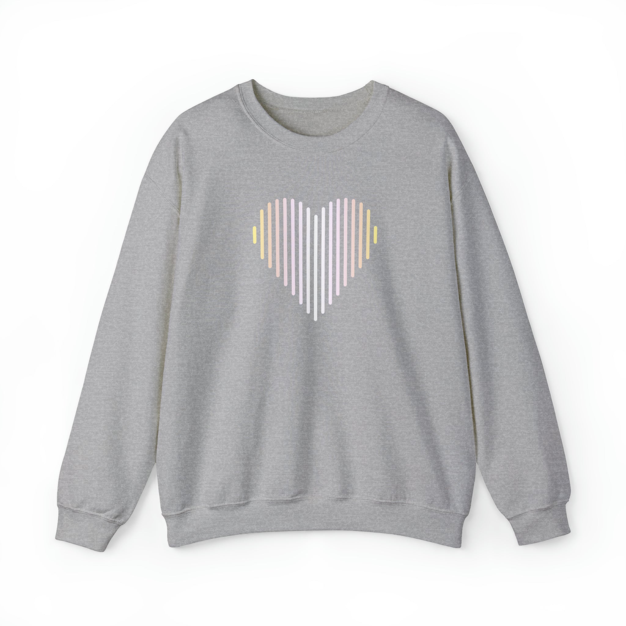 Pangender Heart Lines Sweater: Pride Gradient Sweatshirt