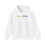 Oregon Pride Hoodie: Flowing Cursive Design with LGBTQ+ Gradient