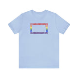Kansas Pride Flag Tee: Rainbow LGBTQ+ State Silhouette Distressed Shirt