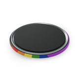 Philadelphia Pride Flag Magnet: Ripple Round Button for Fridge