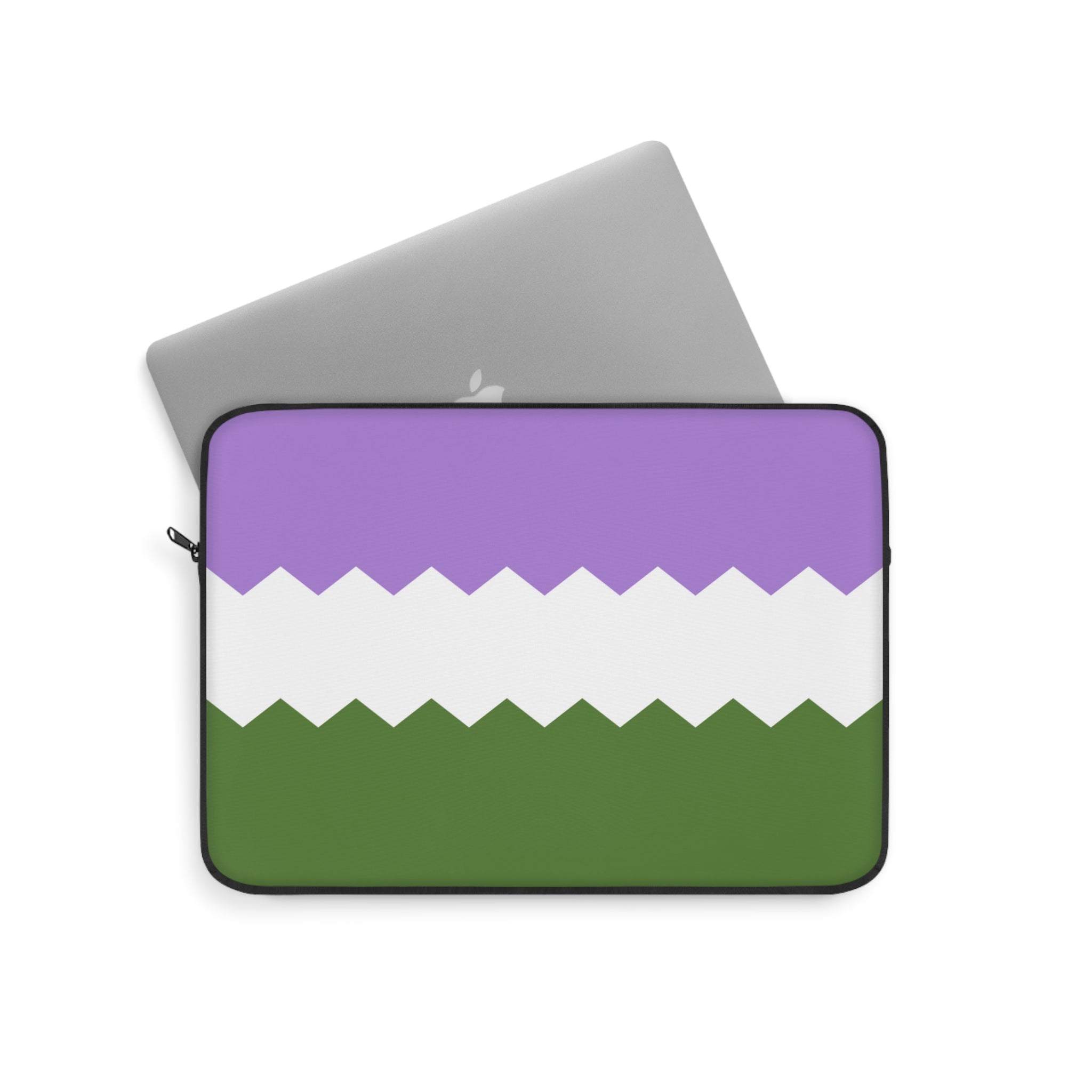Genderqueer Pride Flag Laptop Sleeve: Wavey Print Protective Case