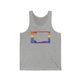 Washington Pride Flag Tank: Rainbow LGBTQ+ State Silhouette Distressed Tank-Top