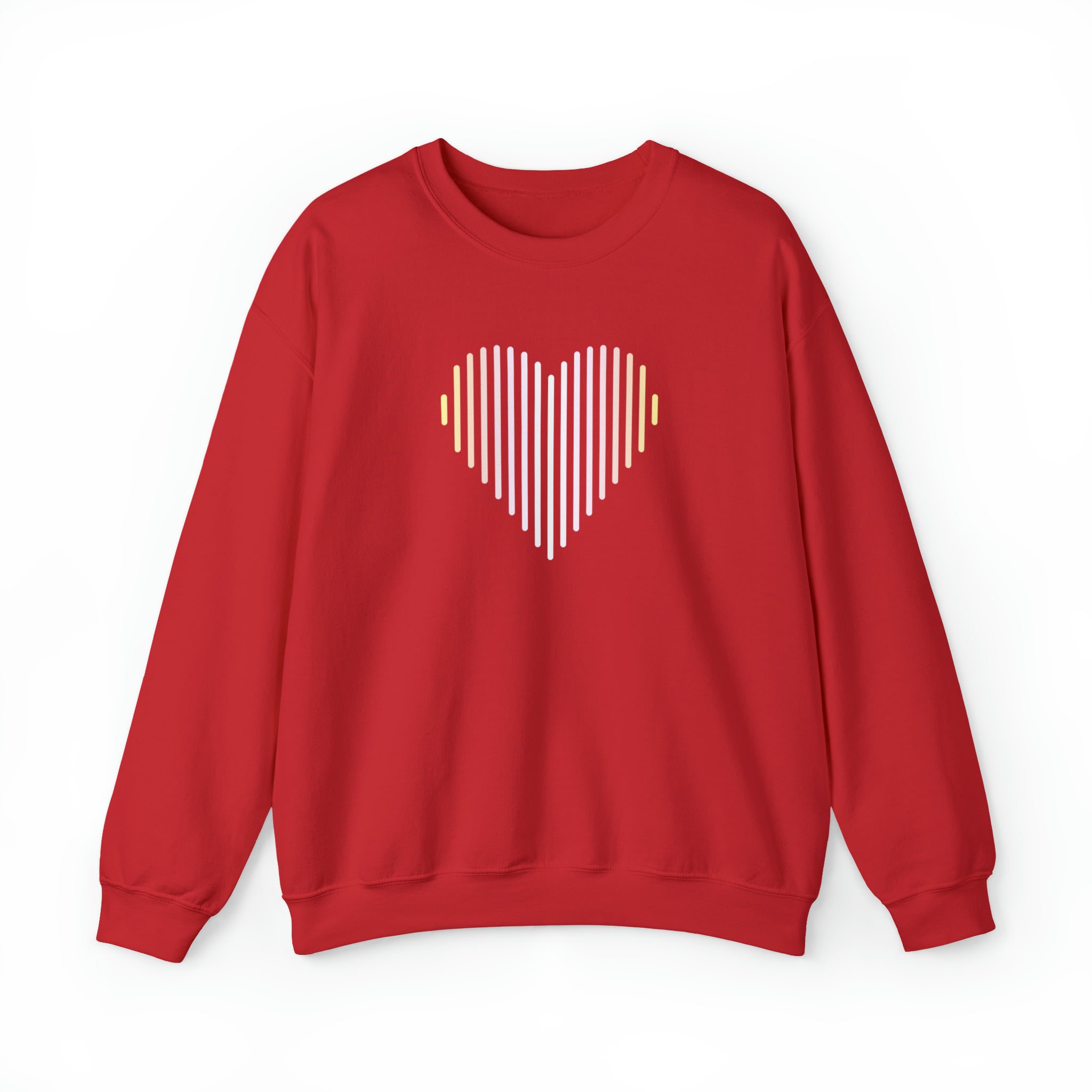 Pangender Heart Lines Sweater: Pride Gradient Sweatshirt