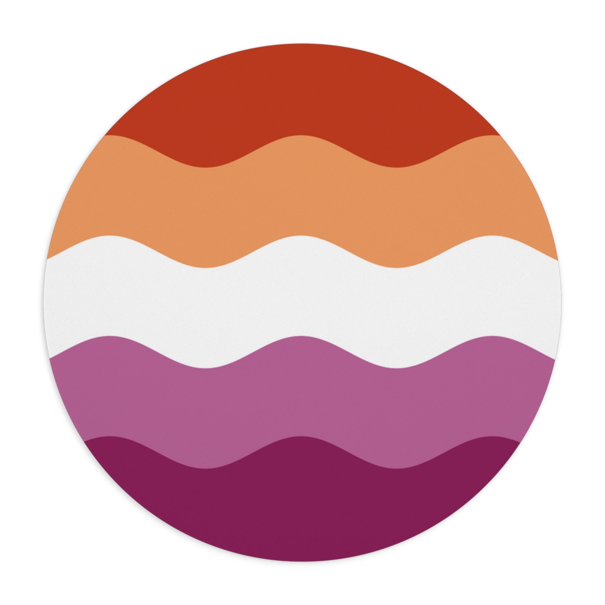 Lesbian Pride Flag Ripple Mousepad: Wavey Design for Desk