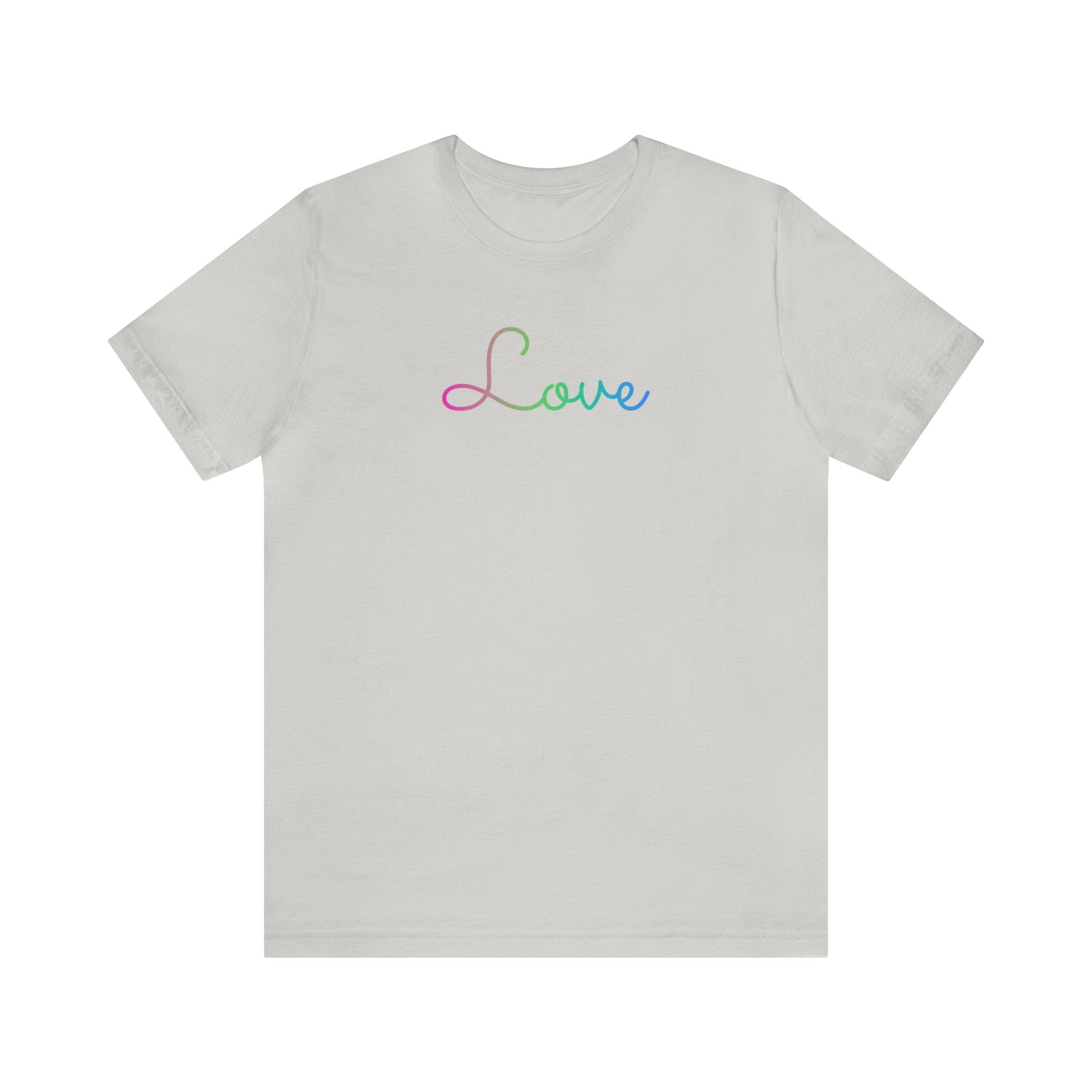 Polysexual Love Script Tee: Subtly Elegant Pride T-Shirt