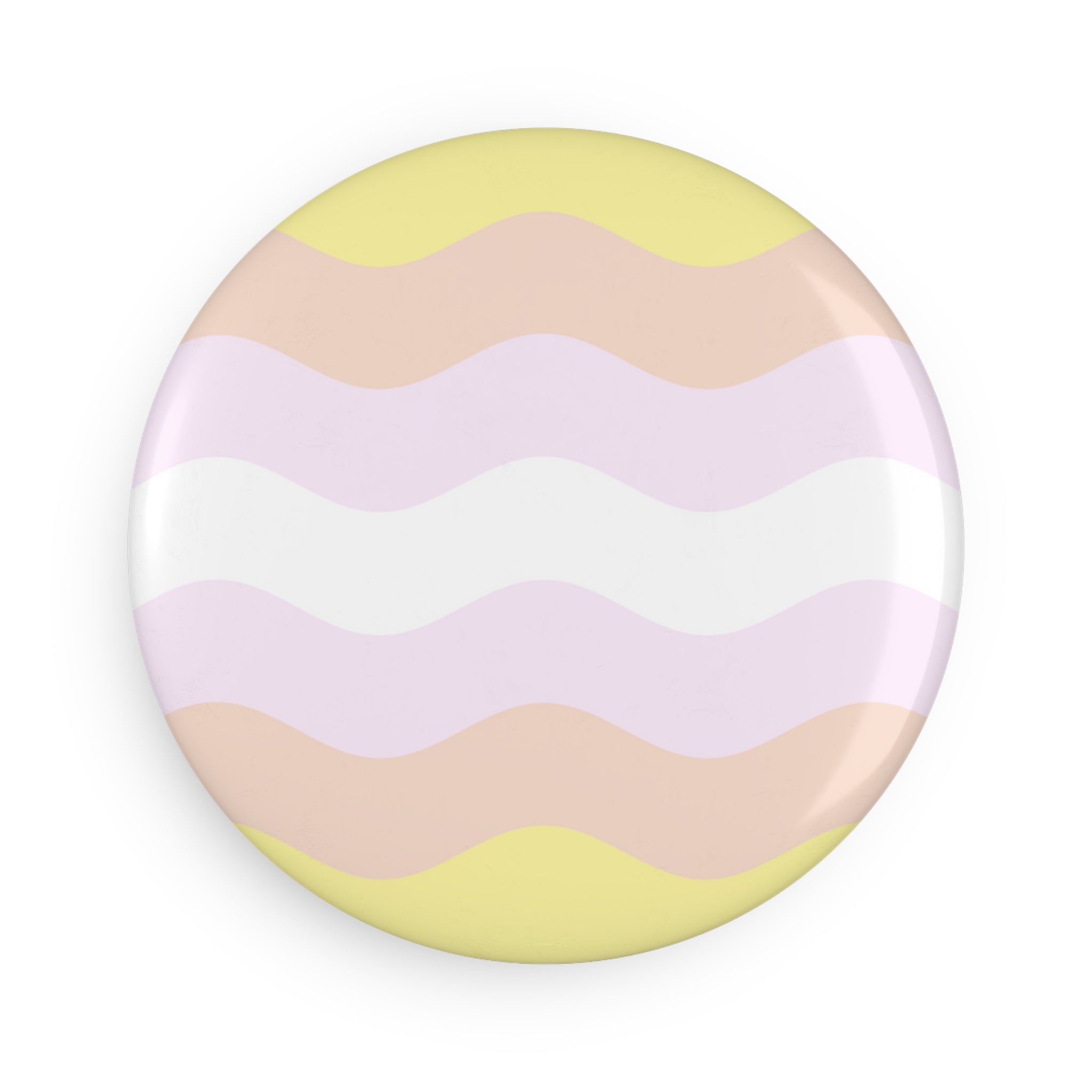 Pangender Pride Flag Magnet: Ripple Round Button for Fridge