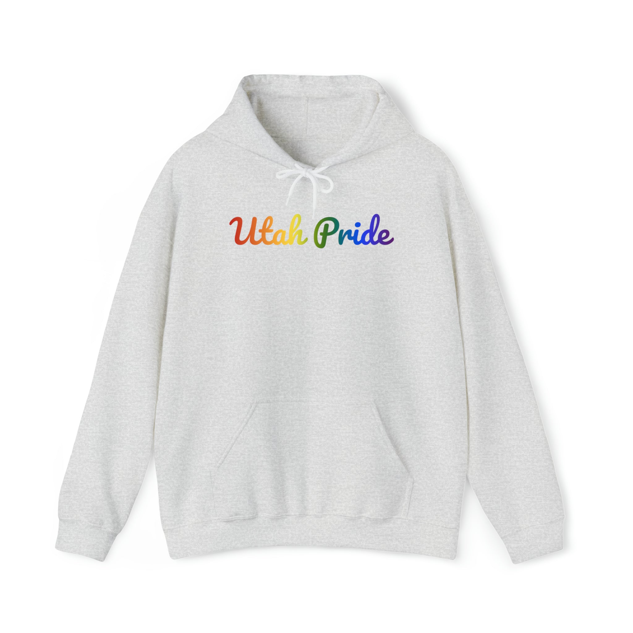 Utah Pride Hoodie: Flowing Cursive Design with LGBTQ+ Gradient