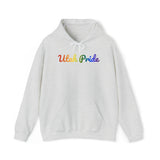 Utah Pride Hoodie: Flowing Cursive Design with LGBTQ+ Gradient