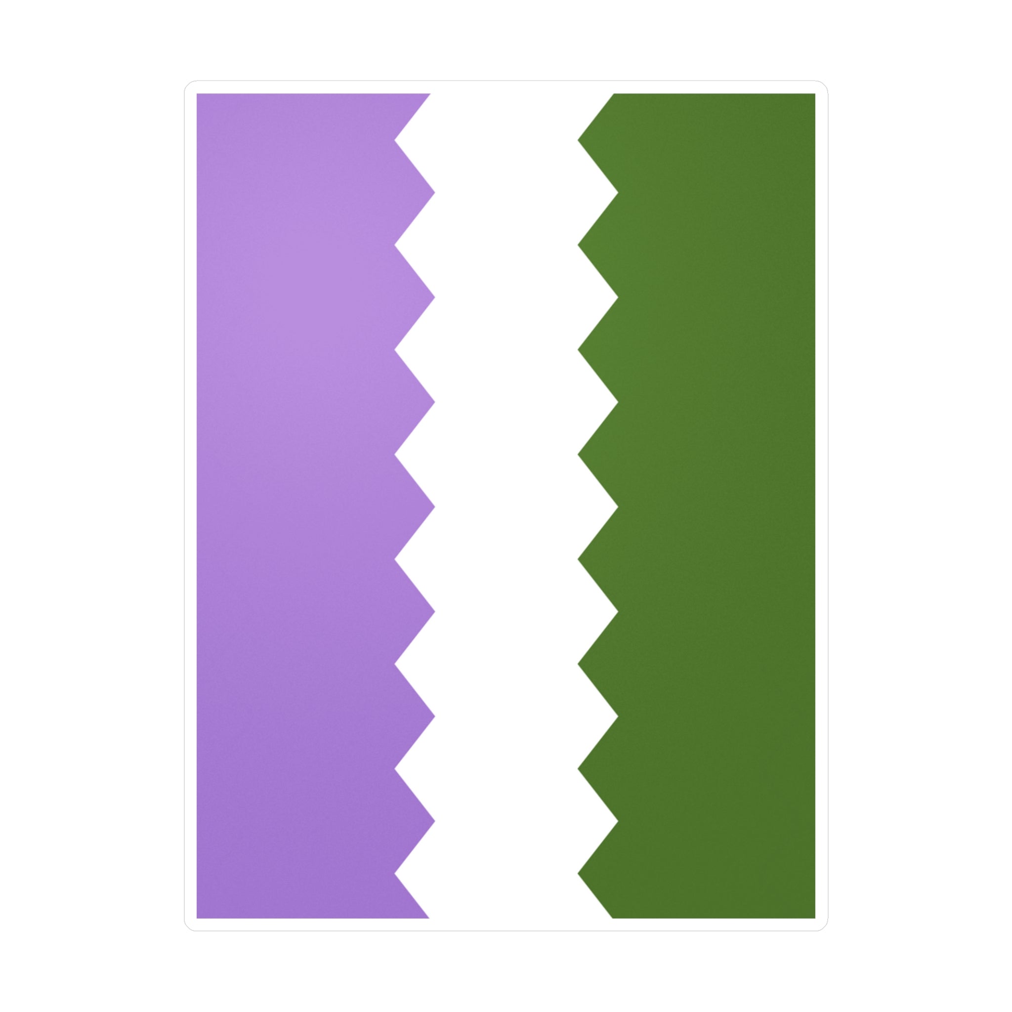 Genderqueer Flag Wavey Decal: Sharp Pride Sticker