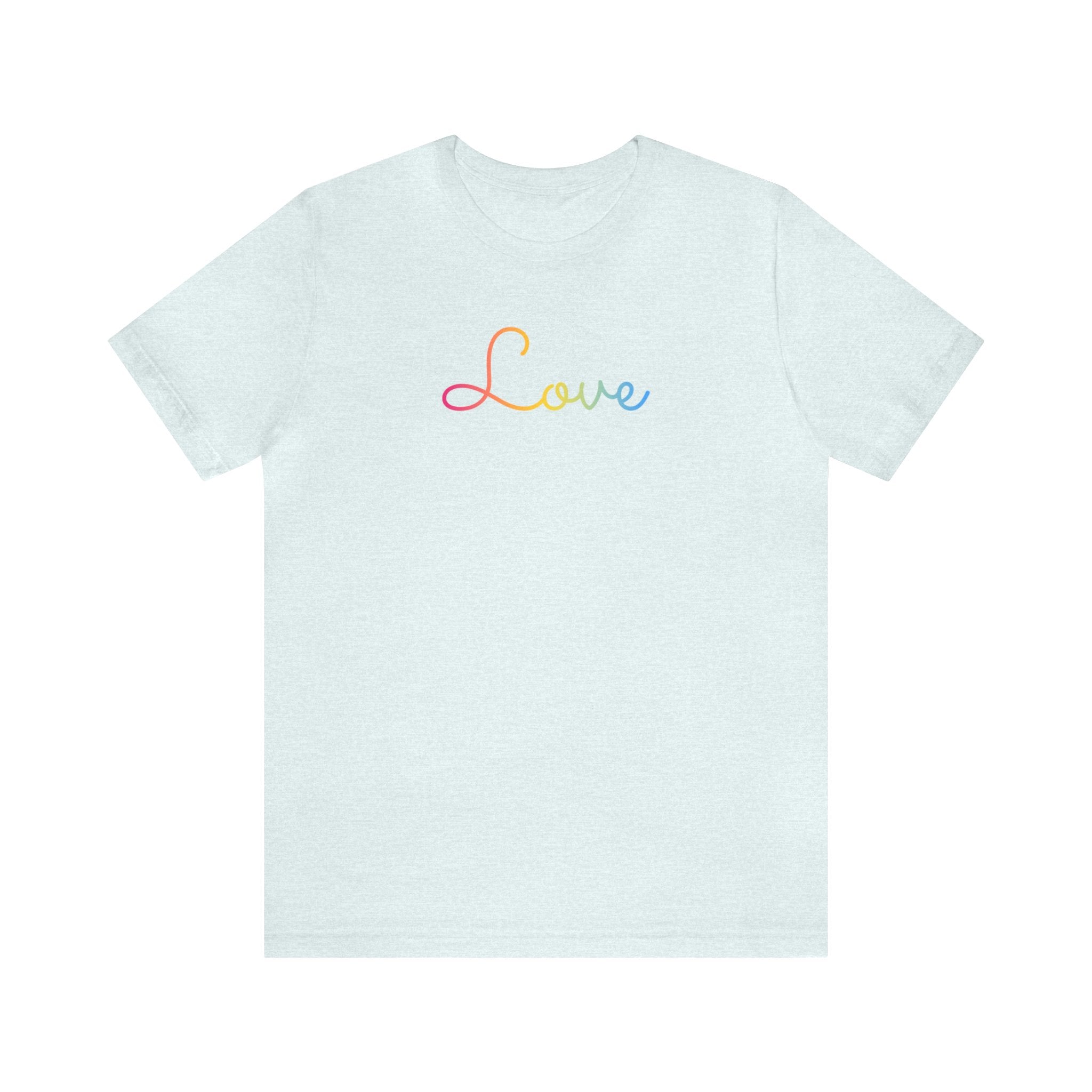 Pansexual Love Script Tee: Subtly Elegant Pride T-Shirt