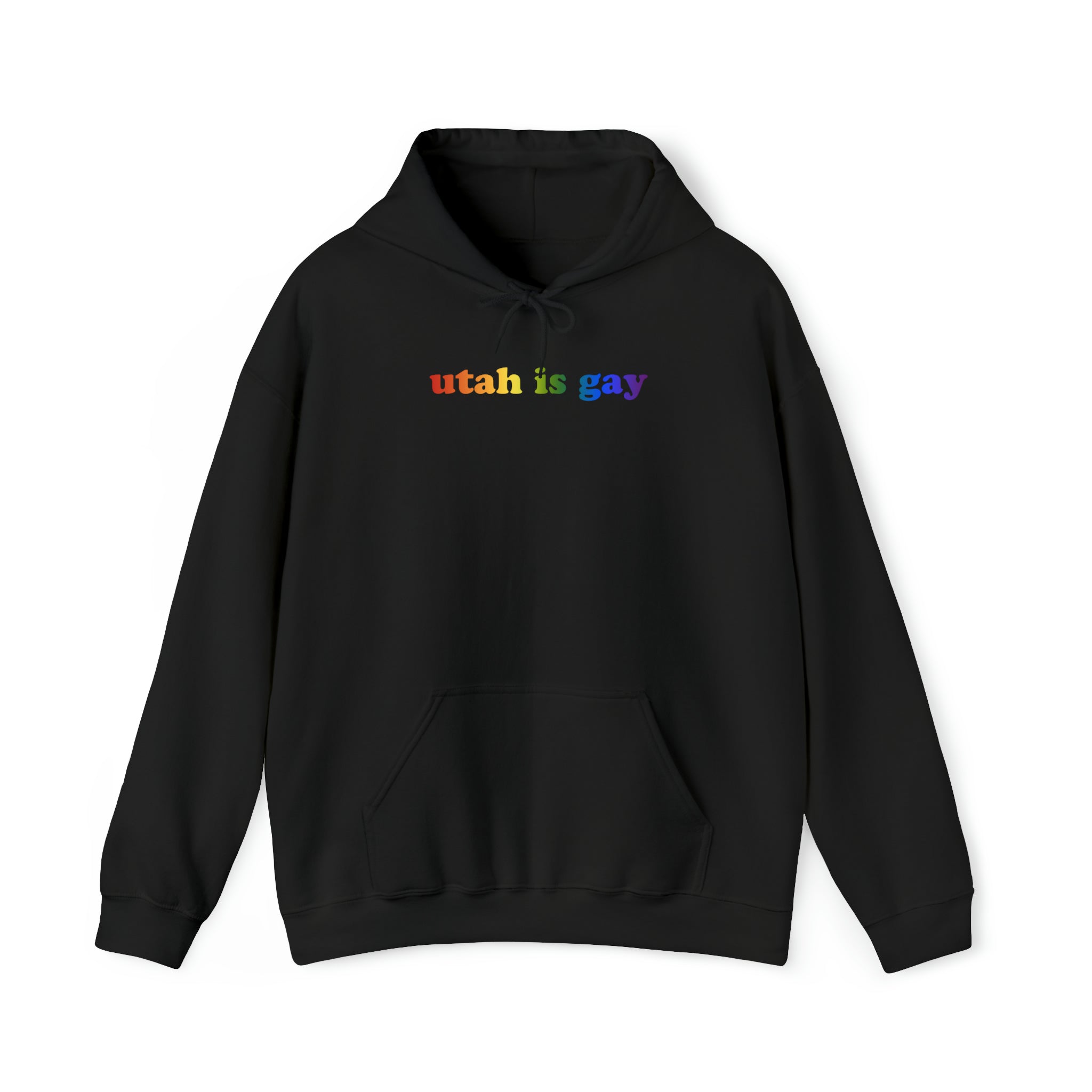 Utah is Gay Pride Hoodie: LGBTQ+ Flag Gradient Sweatshirt