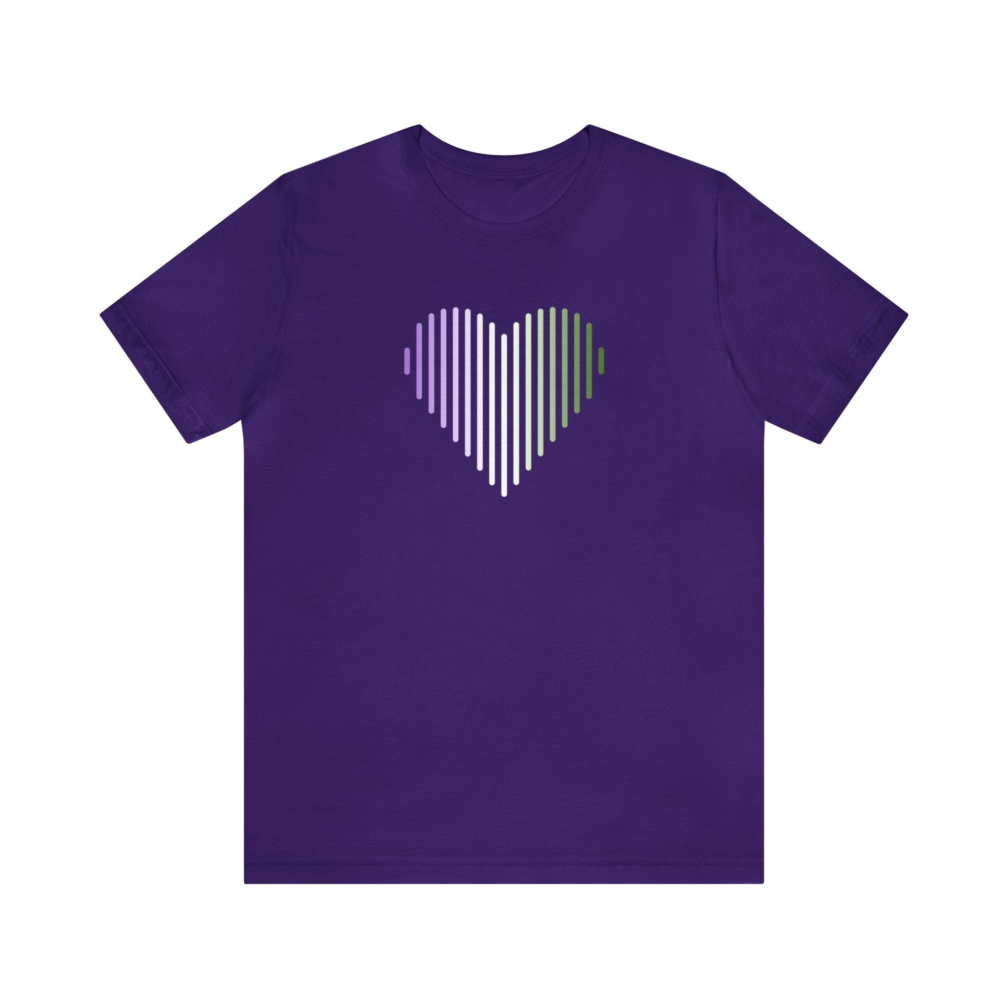 Genderqueer Heart Lines T-Shirt: Pride Gradient Tee