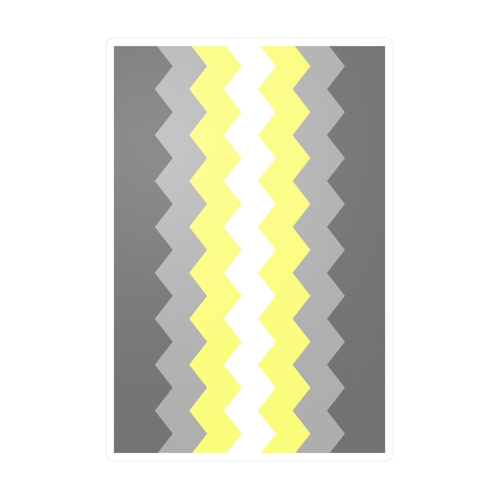 Demigender Flag Wavey Decal: Sharp Pride Sticker