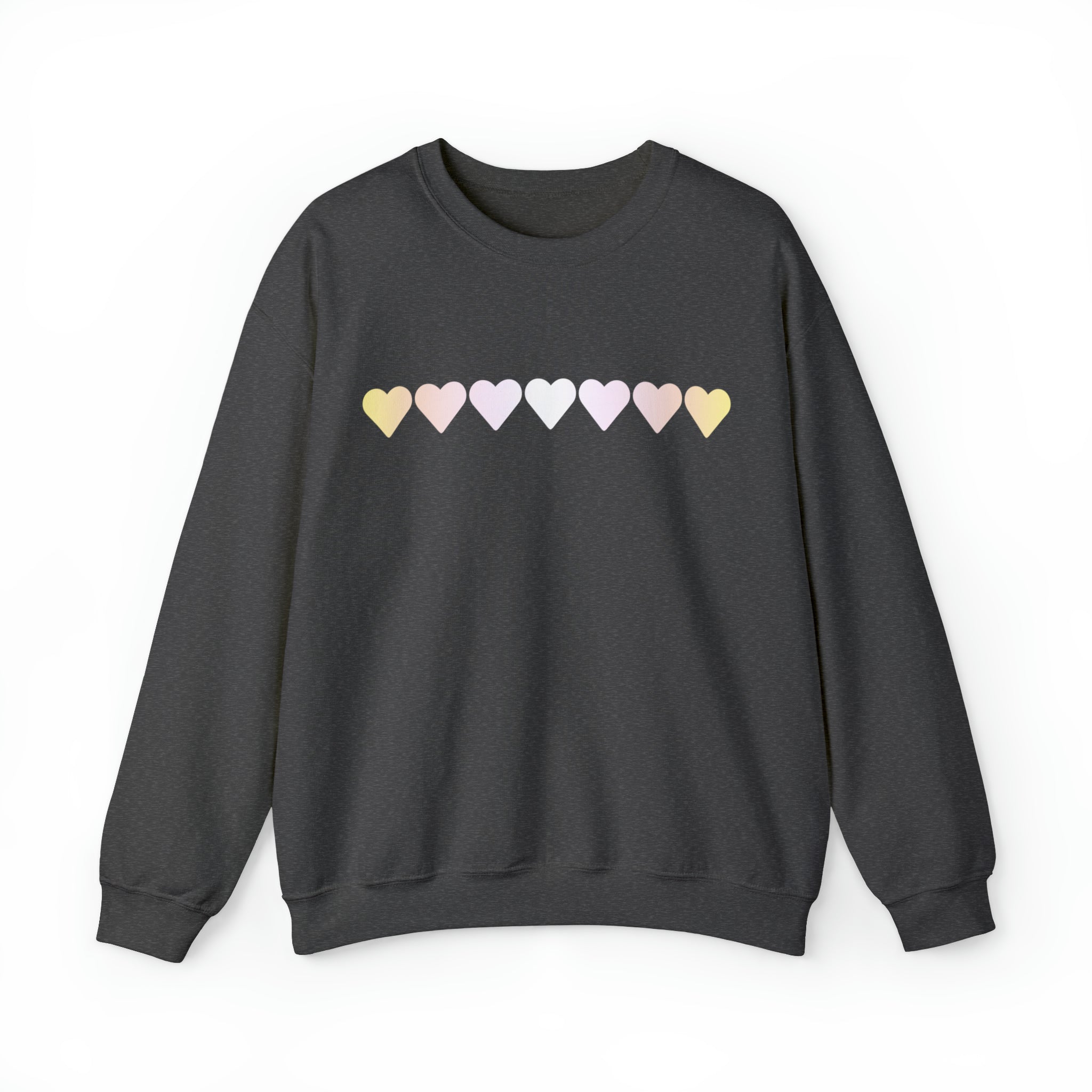 Pangender Flag Hearts Sweatshirt: Pride LGBTQ+ Gradient Design