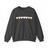 Pangender Flag Hearts Sweatshirt: Pride LGBTQ+ Gradient Design