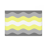 Demigender Pride Flag Magnet: Ripple Rectangle Button for Fridge