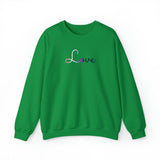 Genderfluid Love Script Sweatshirt: Subtly Elegant Pride Sweater