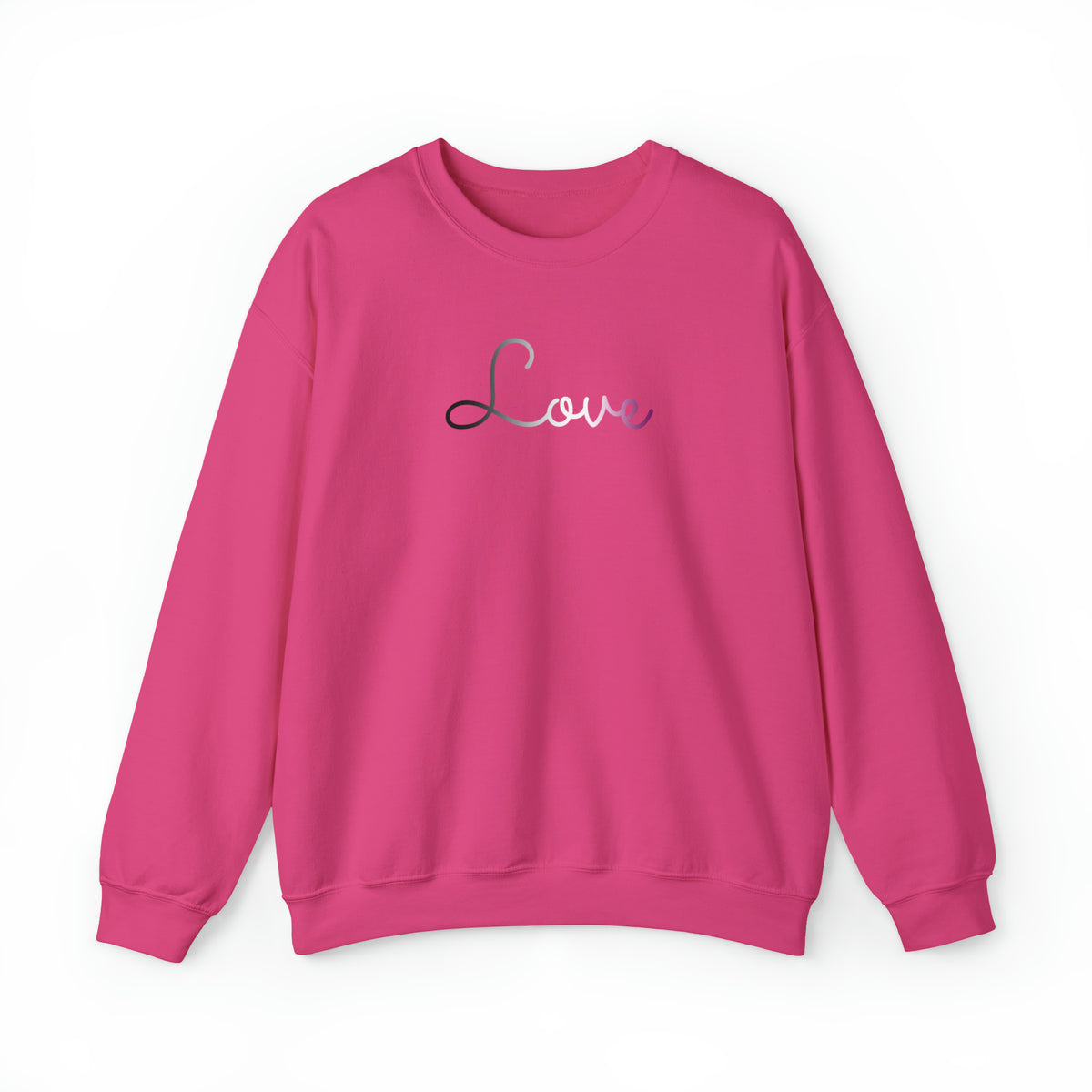 Asexual Love Script Sweatshirt: Subtly Elegant Pride Sweater