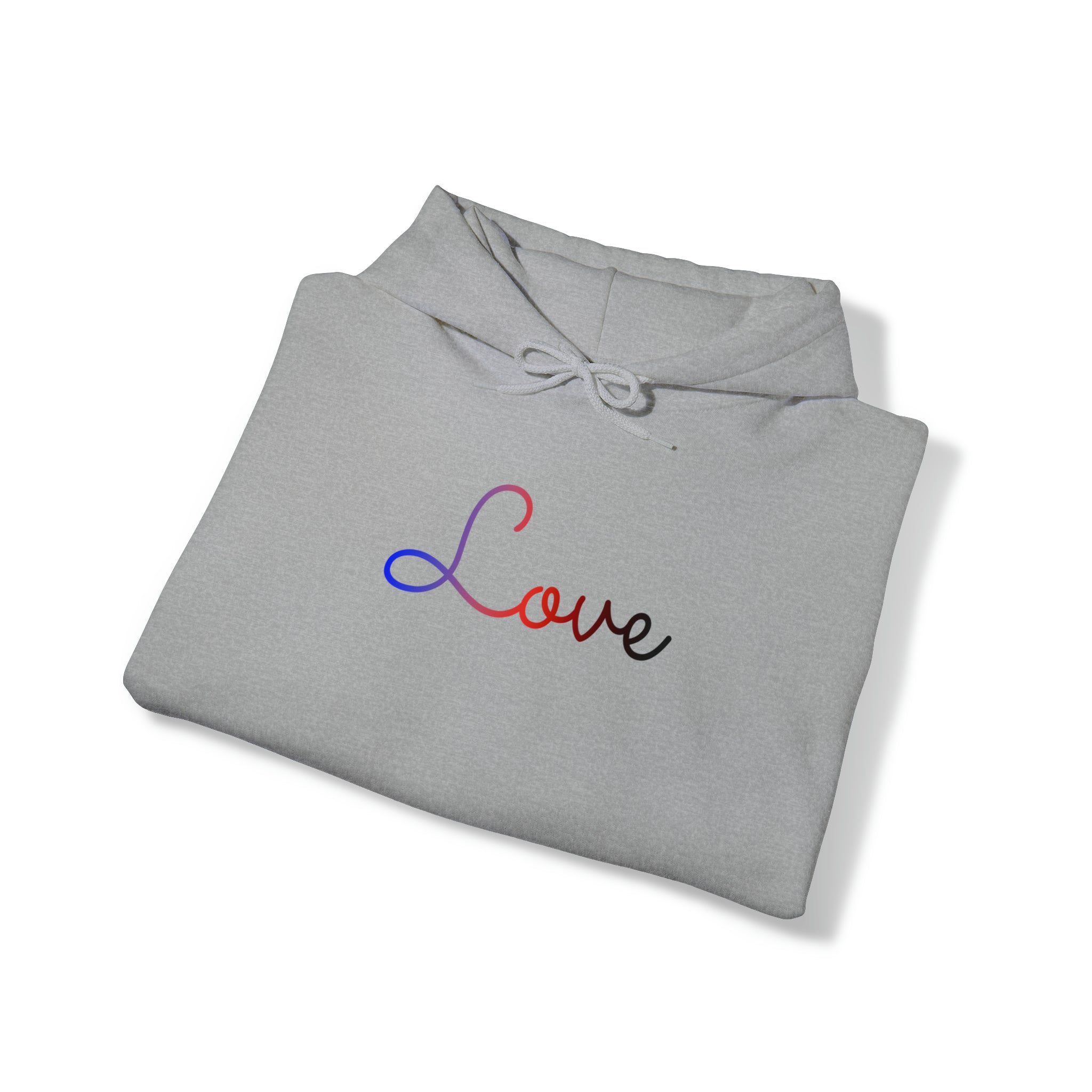 Polyamory Love Script Hoodie: Subtly Elegant Pride Sweatshirt