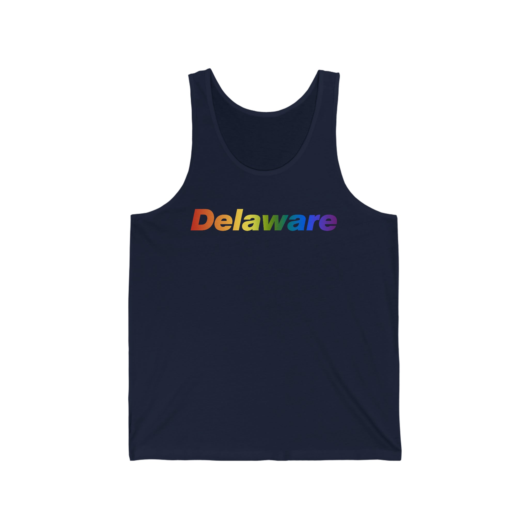 Delaware Tank-Top: Vibrant Pride Gradient Design