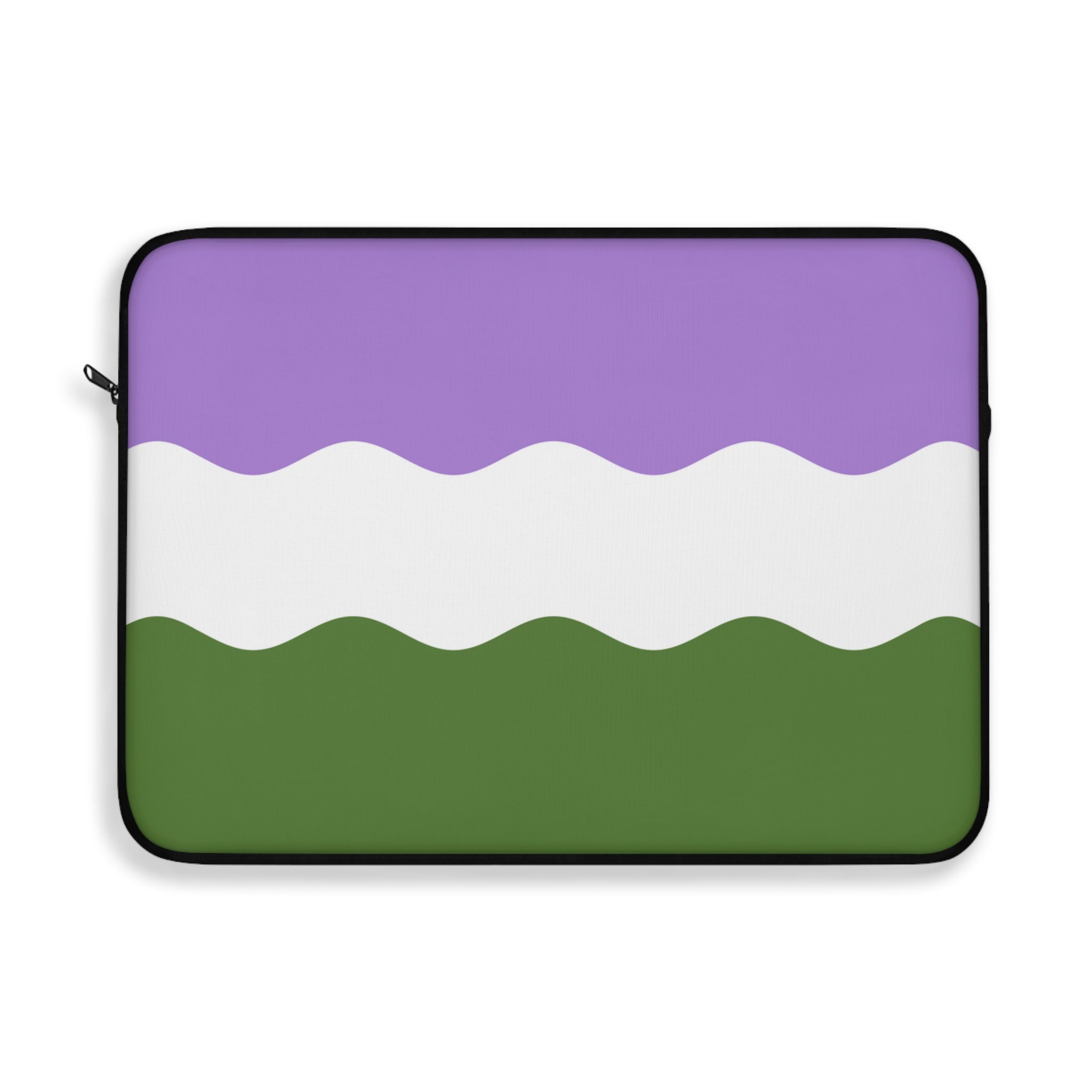 Genderqueer Pride Flag Laptop Sleeve: Ripple Print Protective Case