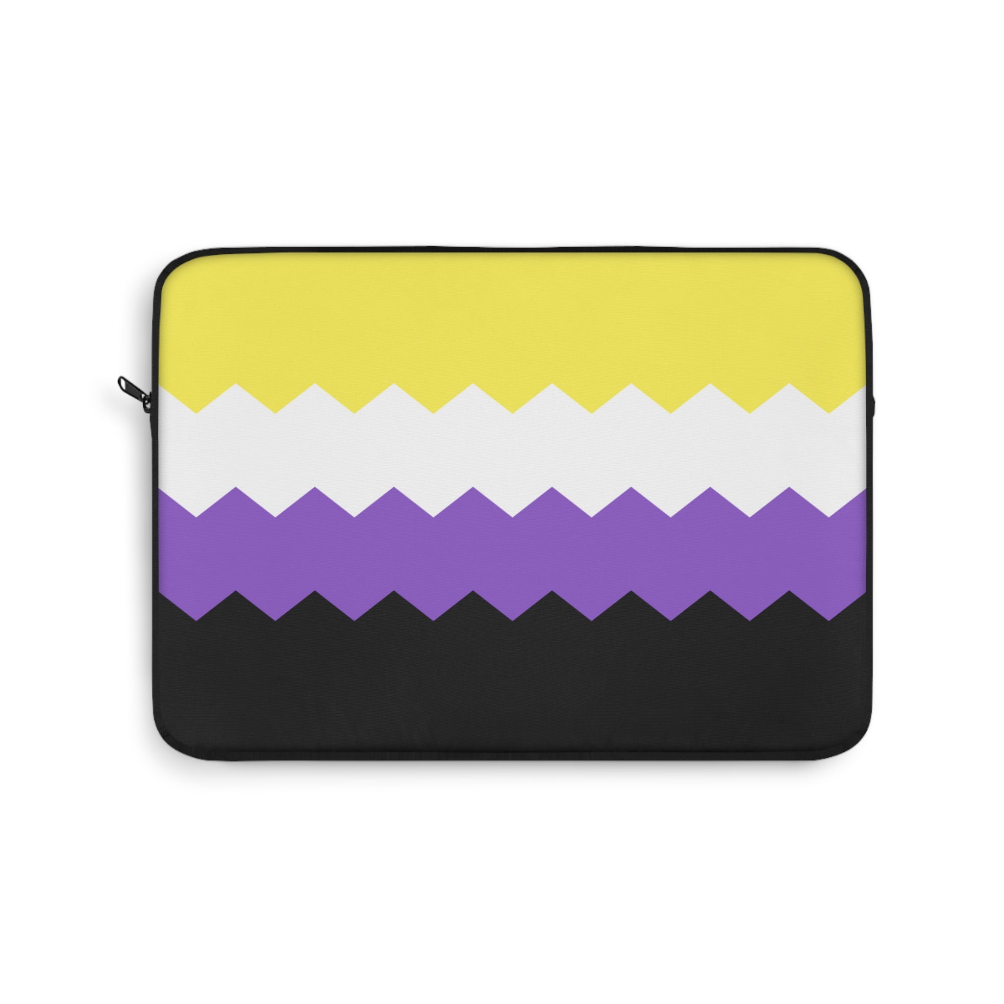 Nonbinary Pride Flag Laptop Sleeve: Wavey Print Protective Case
