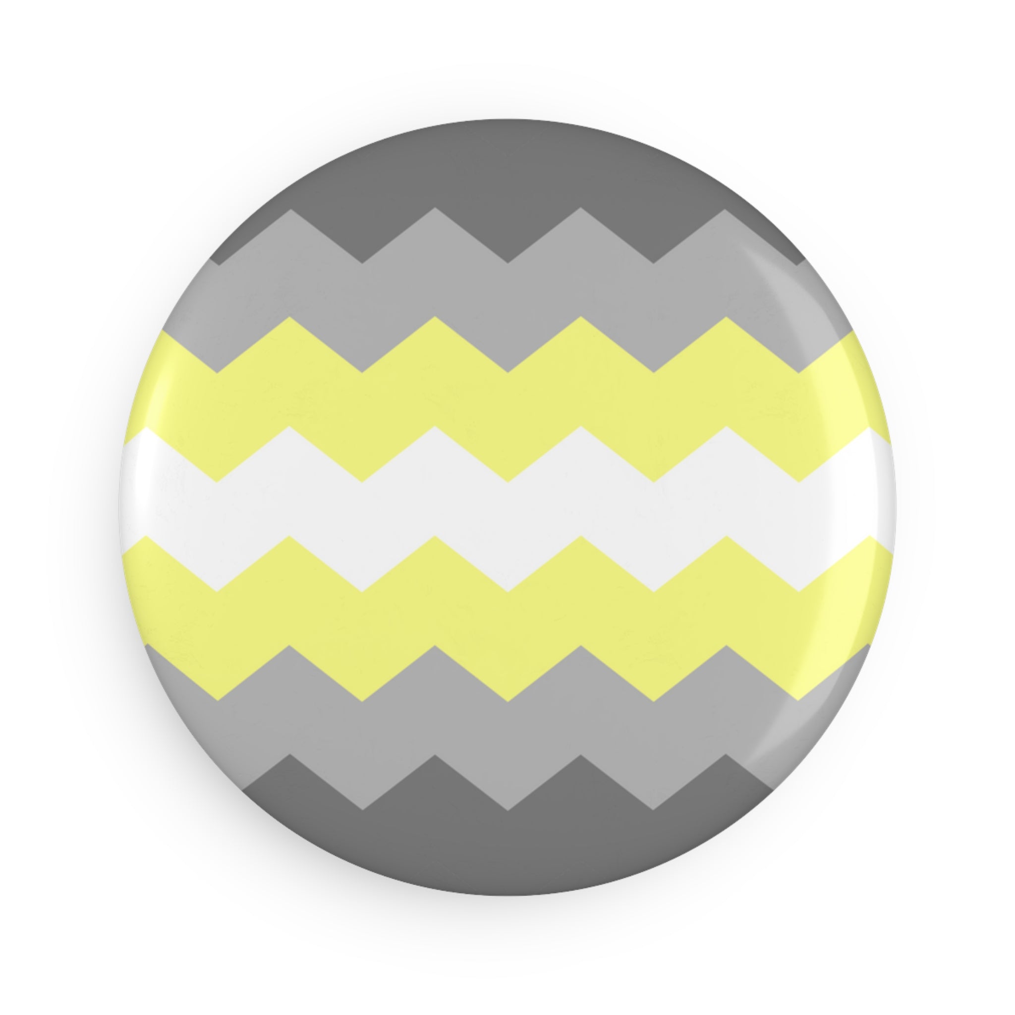 Demigender Pride Flag Magnet: Wavey Round Button for Fridge