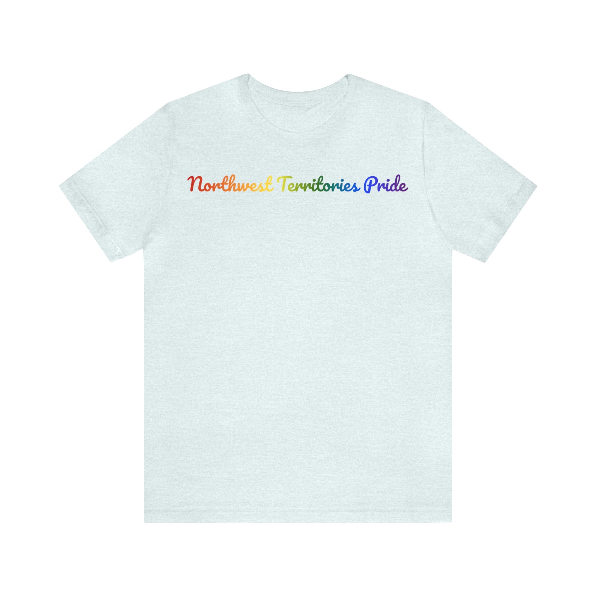 Northwest Territories Pride T-Shirt: Flowing Cursive Design with LGBTQ+ Gradient