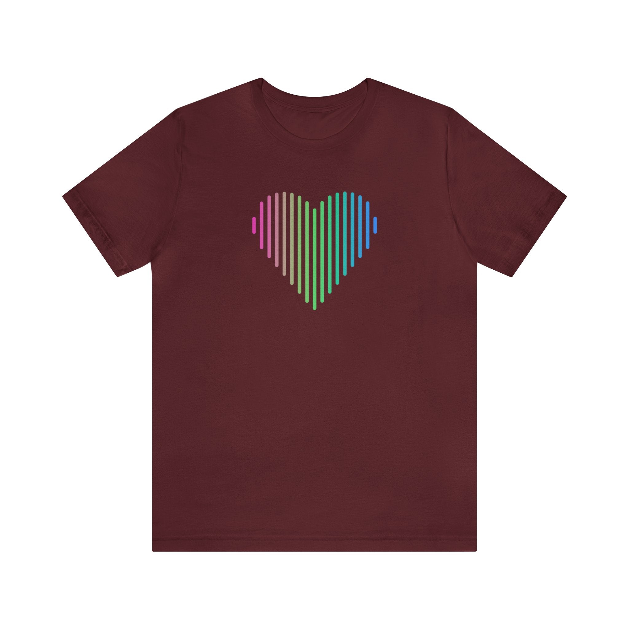Polysexual Heart Lines T-Shirt: Pride Gradient Tee