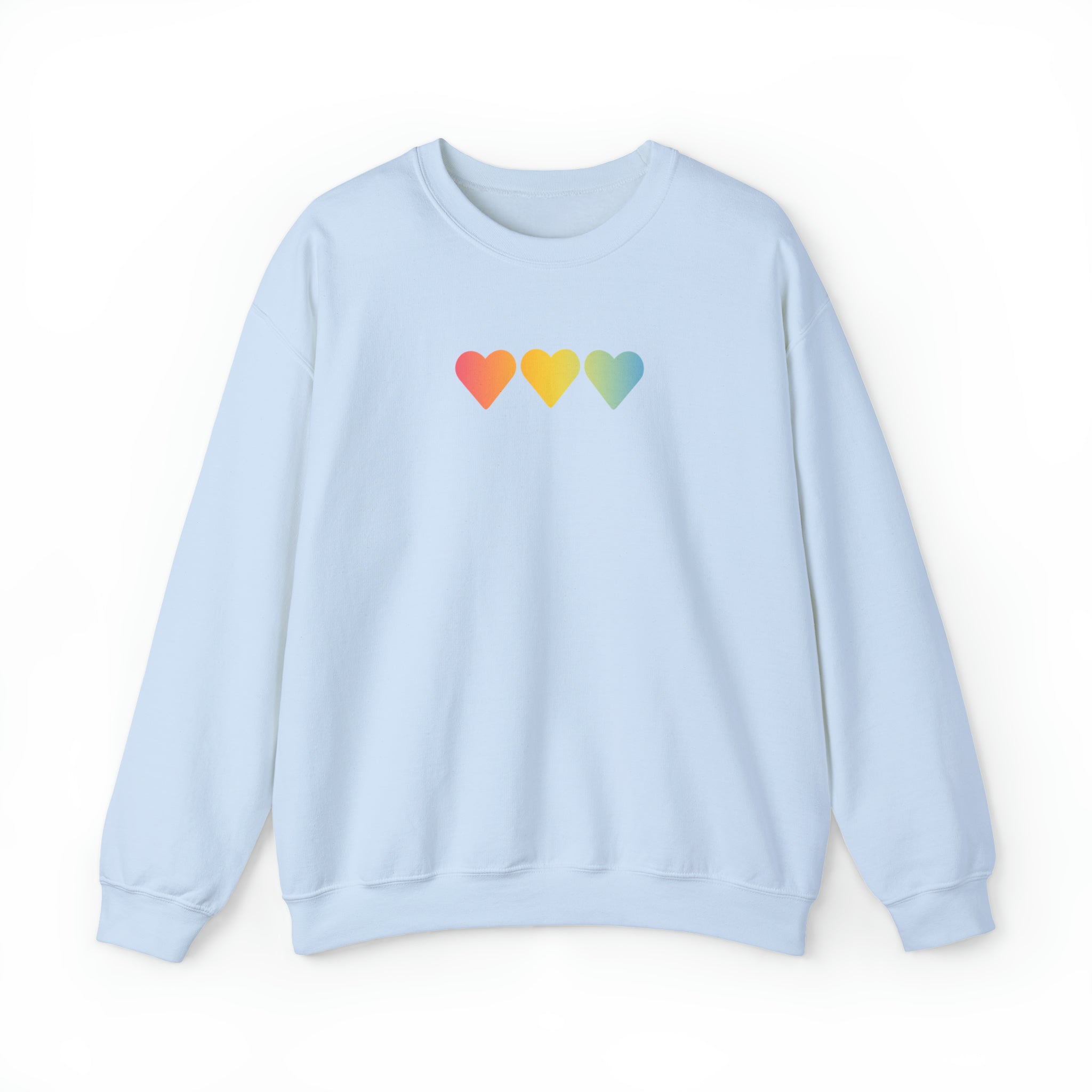 Pansexual Flag Hearts Sweatshirt: Pride LGBTQ+ Gradient Design