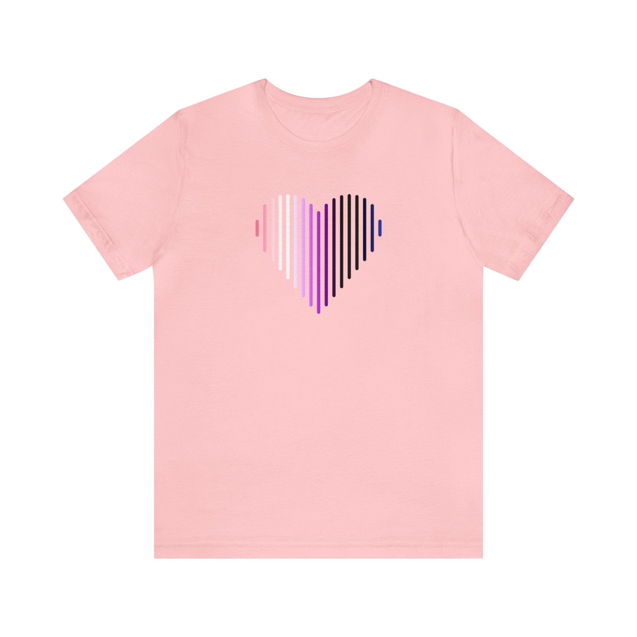 Genderfluid Heart Lines T-Shirt: Pride Gradient Tee