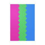 Polysexual Flag Wavey Decal: Sharp Pride Sticker