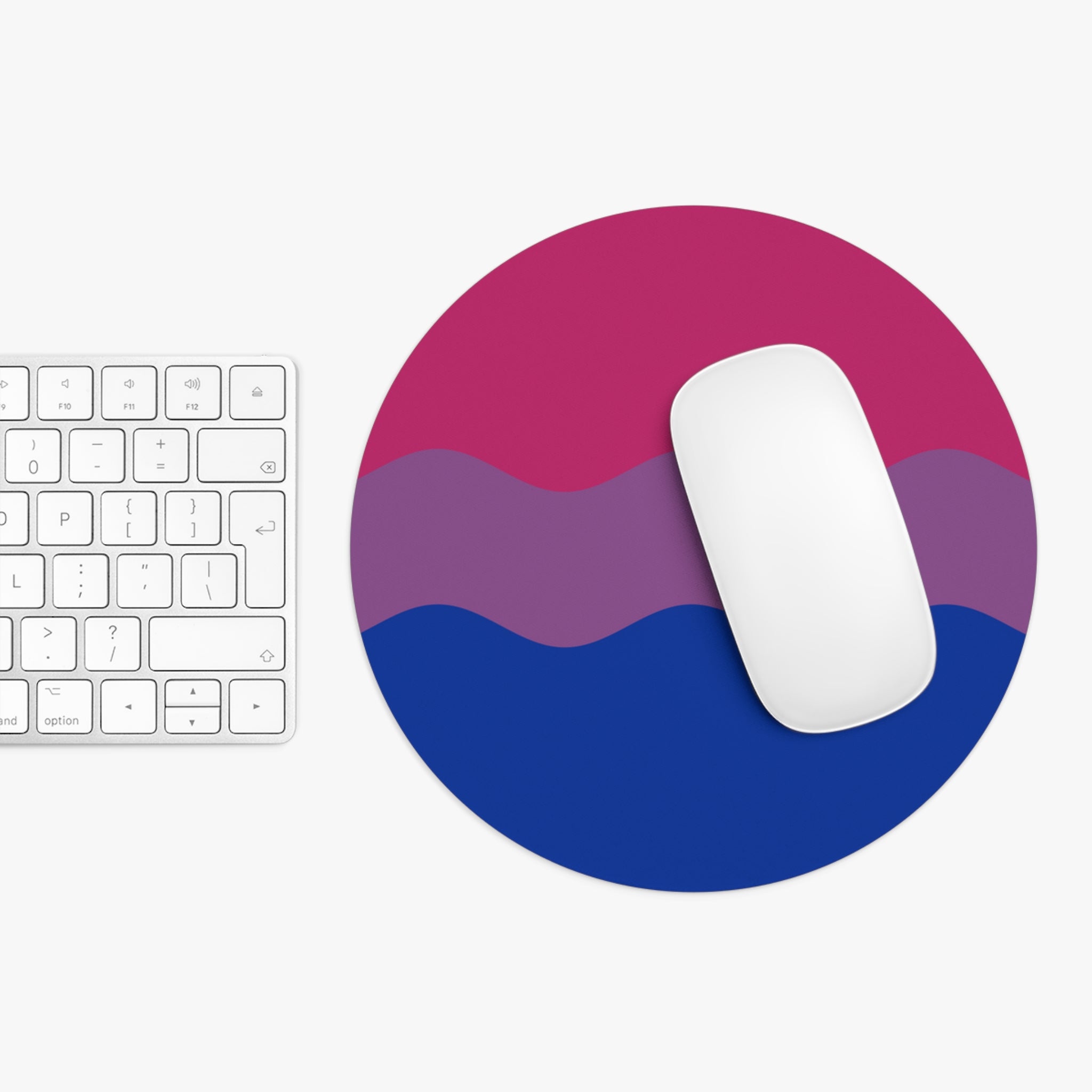 Bisexual Flag Ripple Mousepad: Wavey Design for Desk