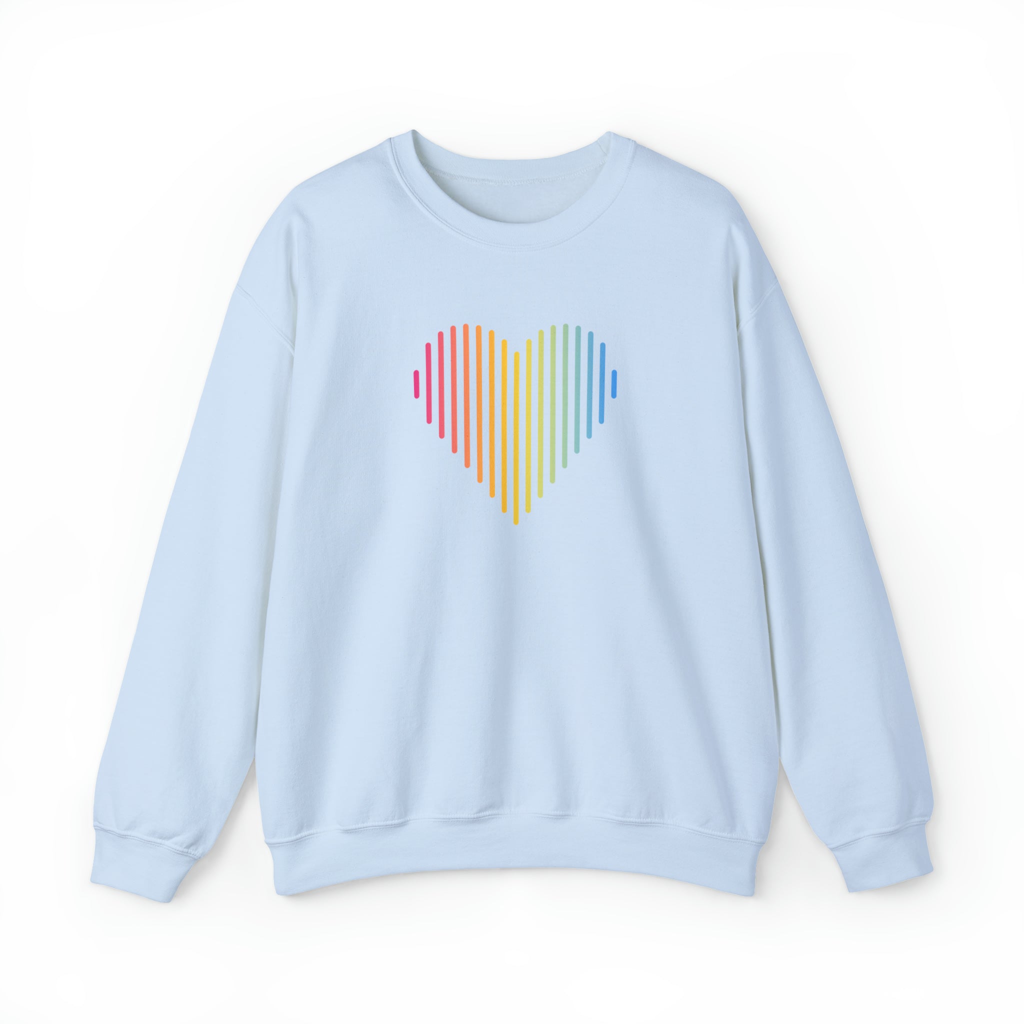 Pansexual Heart Lines Sweater: Pride Gradient Sweatshirt