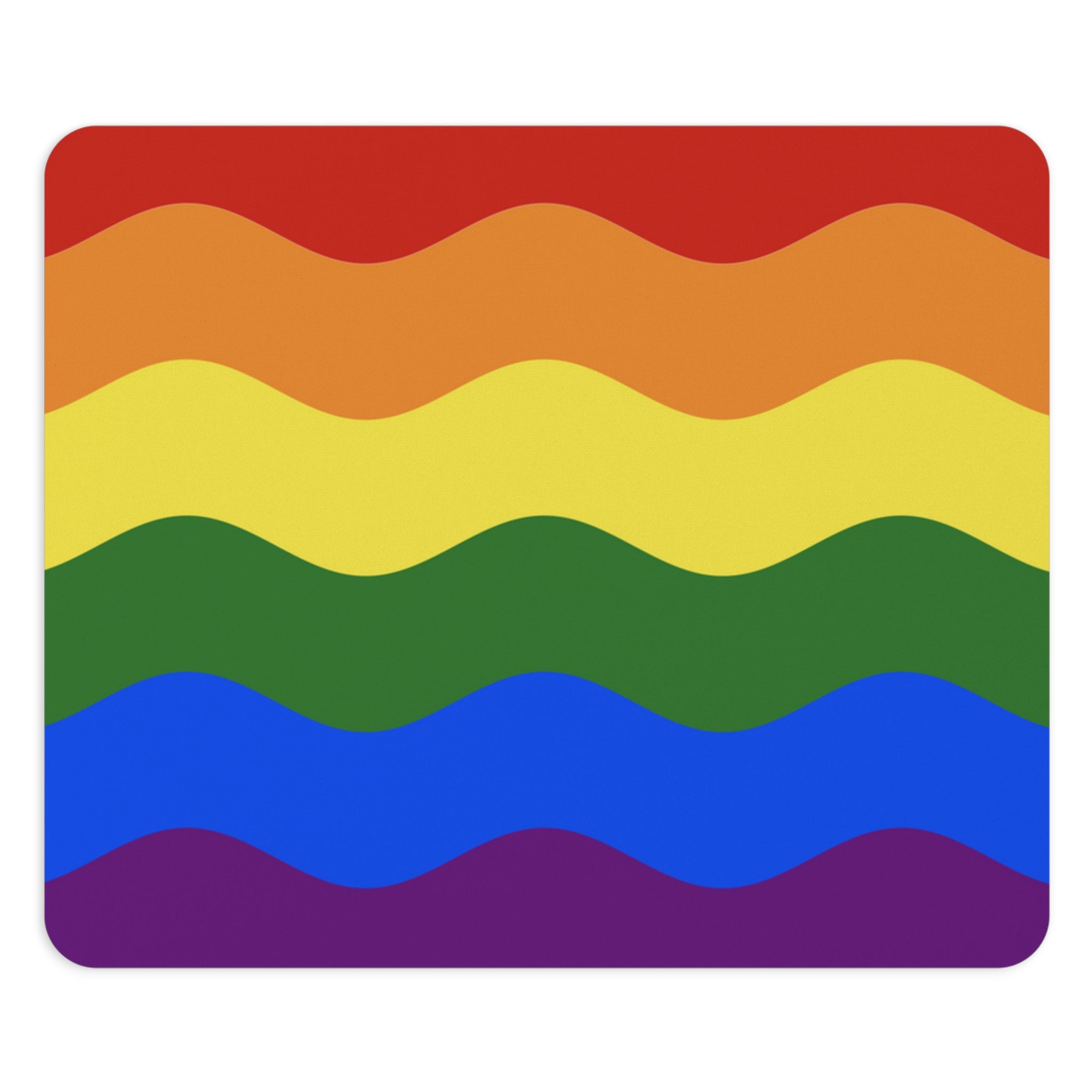 Pride Flag Ripple Mousepad: Wavey Design for Desk