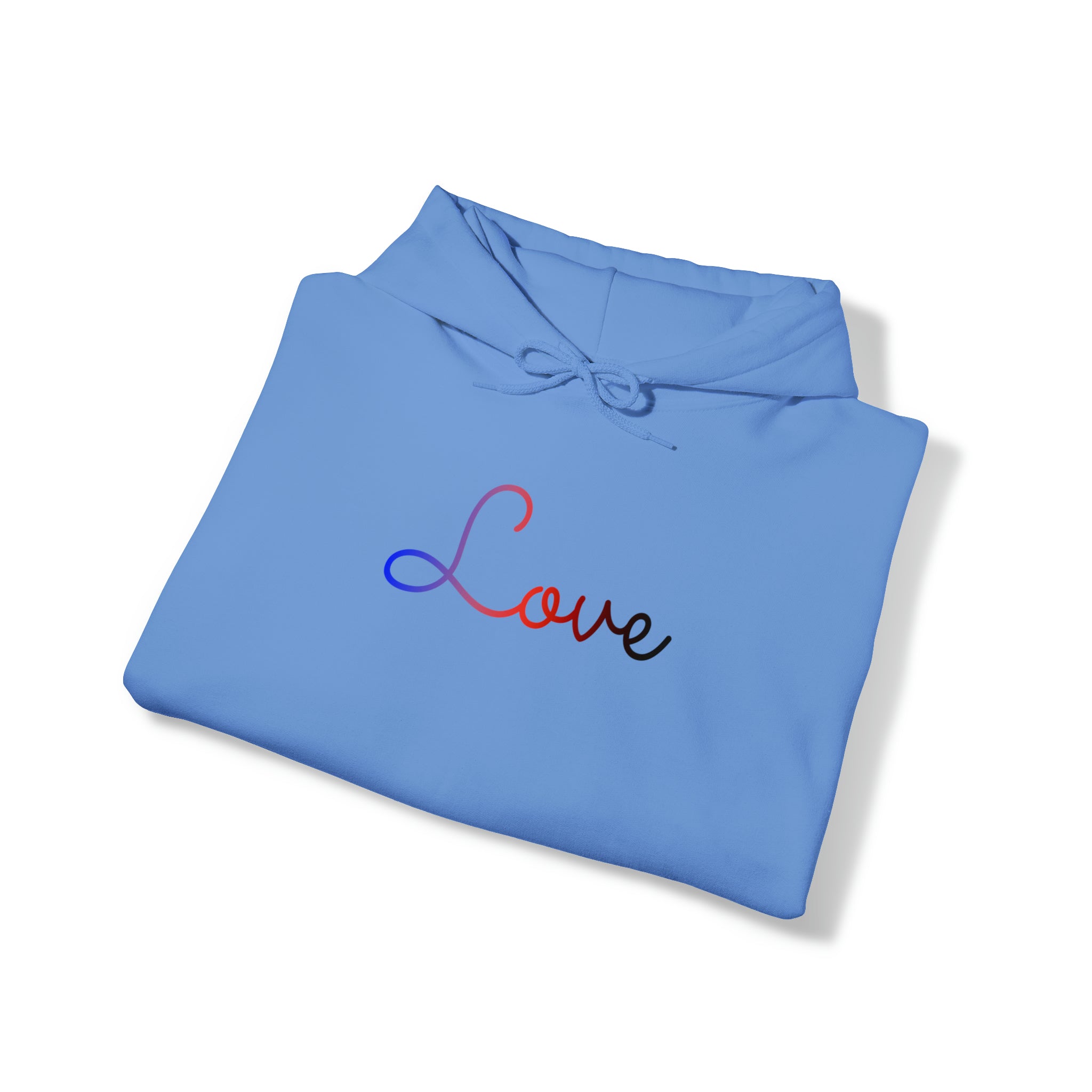 Polyamory Love Script Hoodie: Subtly Elegant Pride Sweatshirt