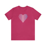 Bigender Heart Lines T-Shirt: Pride Gradient Tee