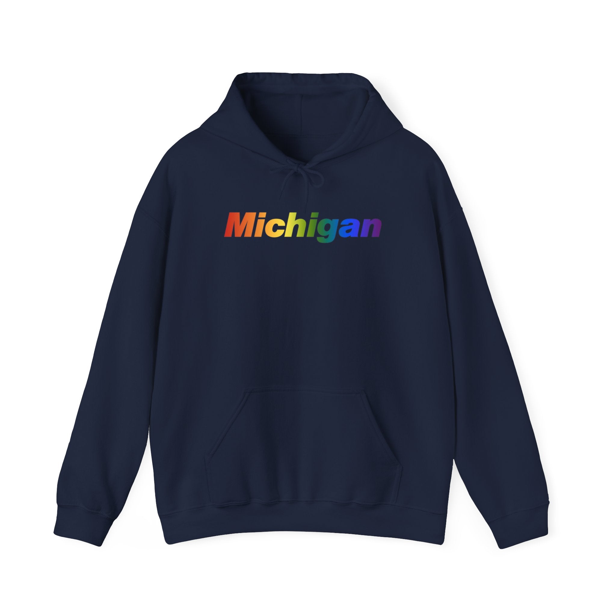 Michigan Hoodie: Vibrant Pride Gradient Design
