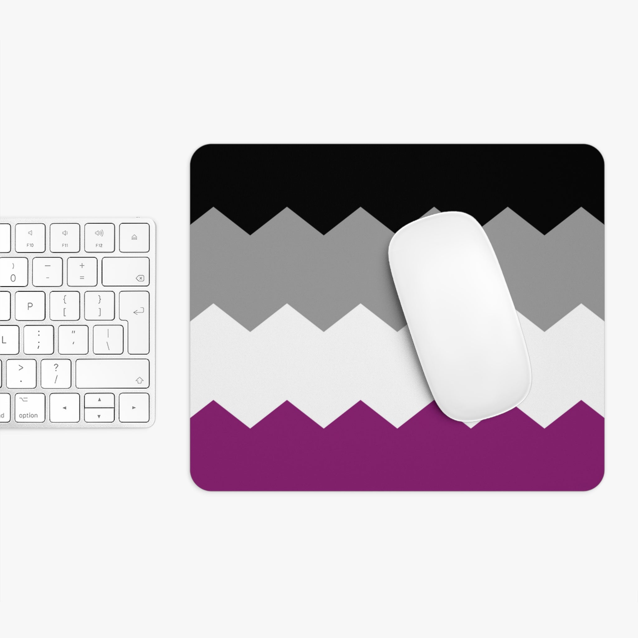 Asexual Flag Wavey Mousepad: Sharp Design for Desk