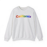 California Sweatshirt: Vibrant Pride Gradient Design