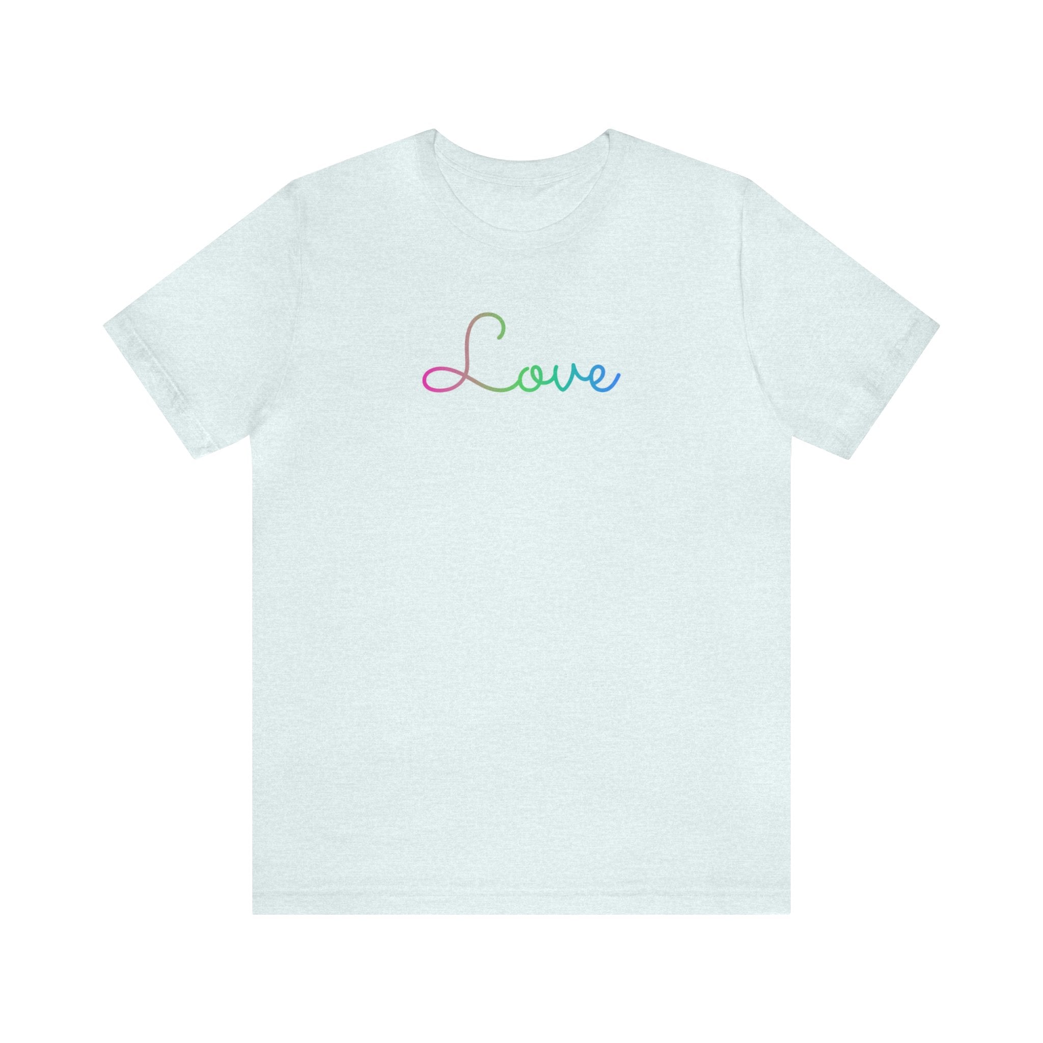 Polysexual Love Script Tee: Subtly Elegant Pride T-Shirt