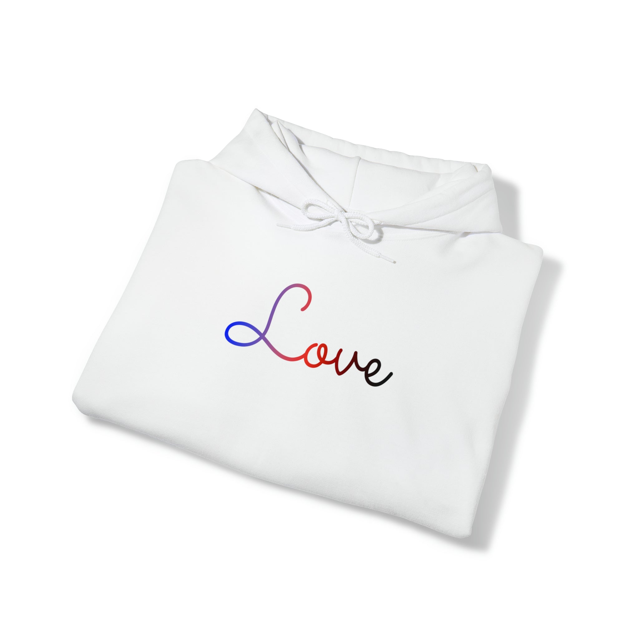 Polyamory Love Script Hoodie: Subtly Elegant Pride Sweatshirt