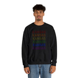 Kansas LGBTQ+ Pride Flag, Faded Black Sweater