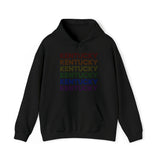 Kentucky LGBTQ+ Pride Flag, Faded Black Hoodie