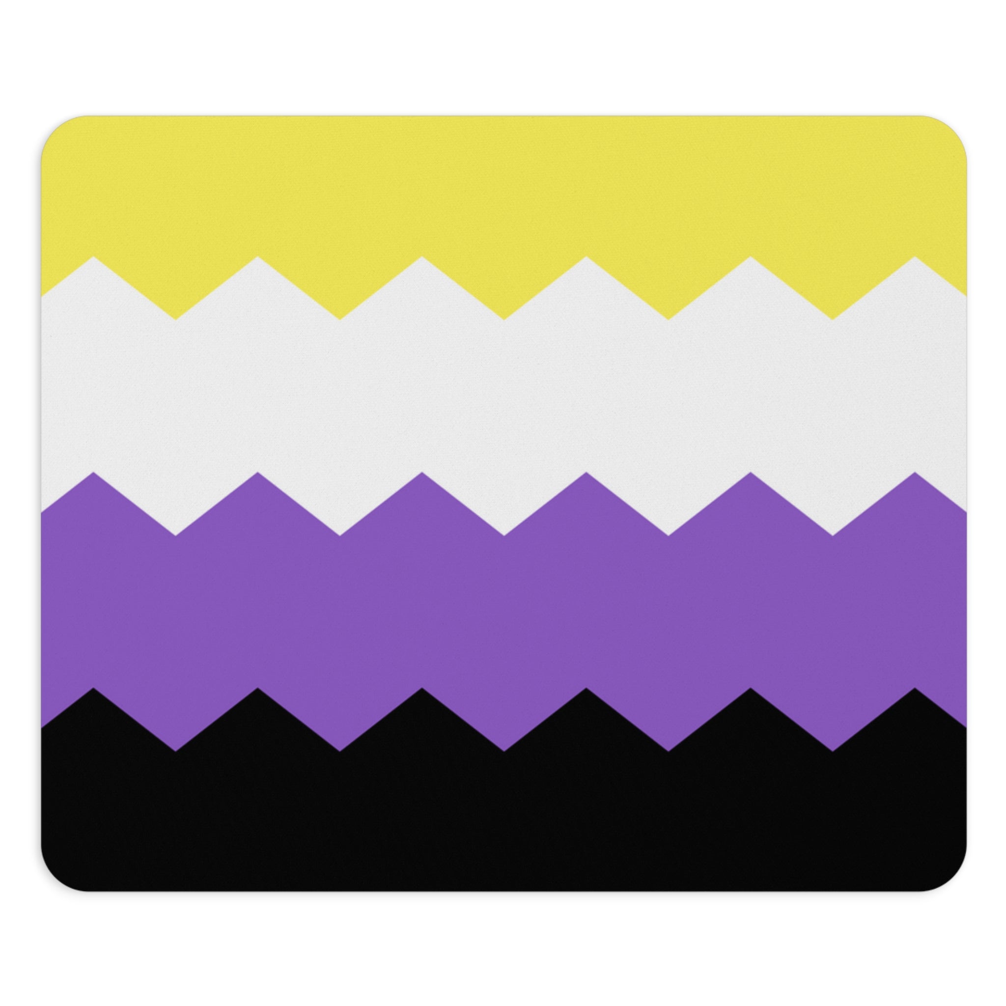 Nonbinary Flag Wavey Mousepad: Sharp Design for Desk