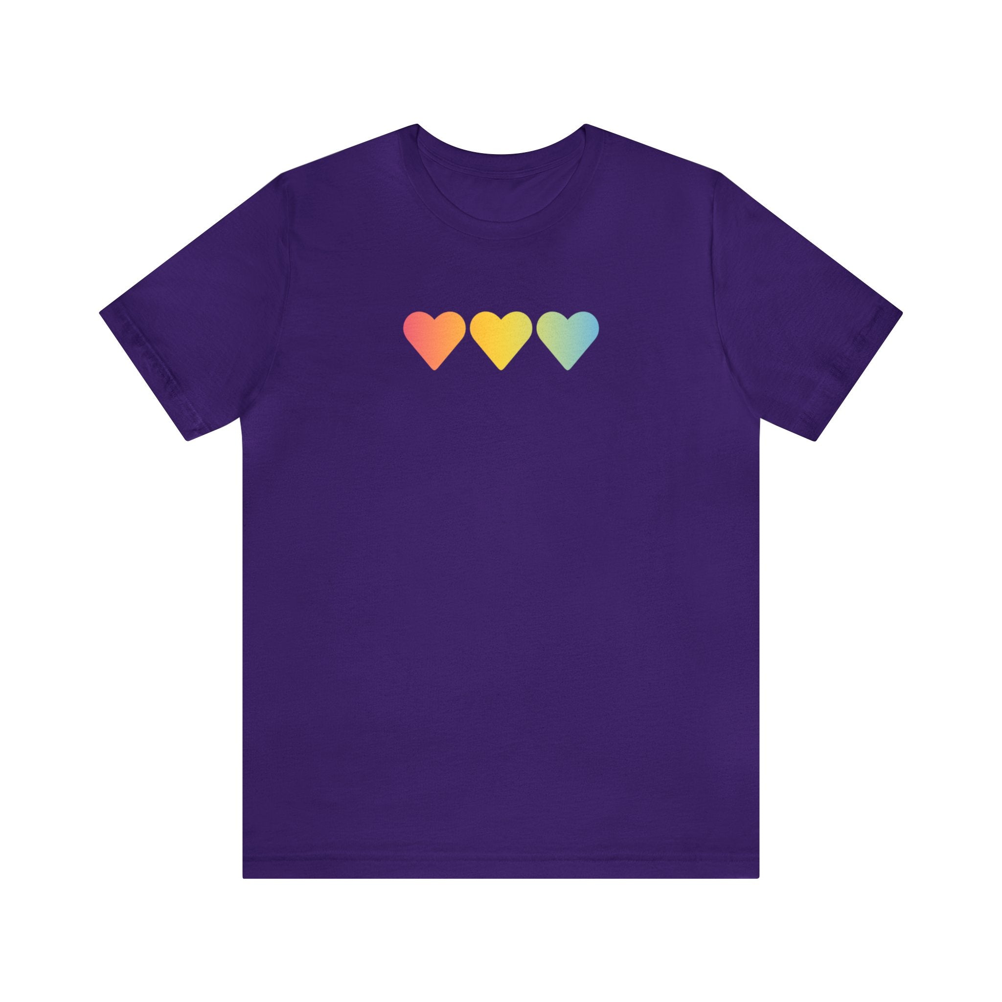 Pansexual Flag Hearts T-Shirt: Pride LGBTQ+ Gradient Design
