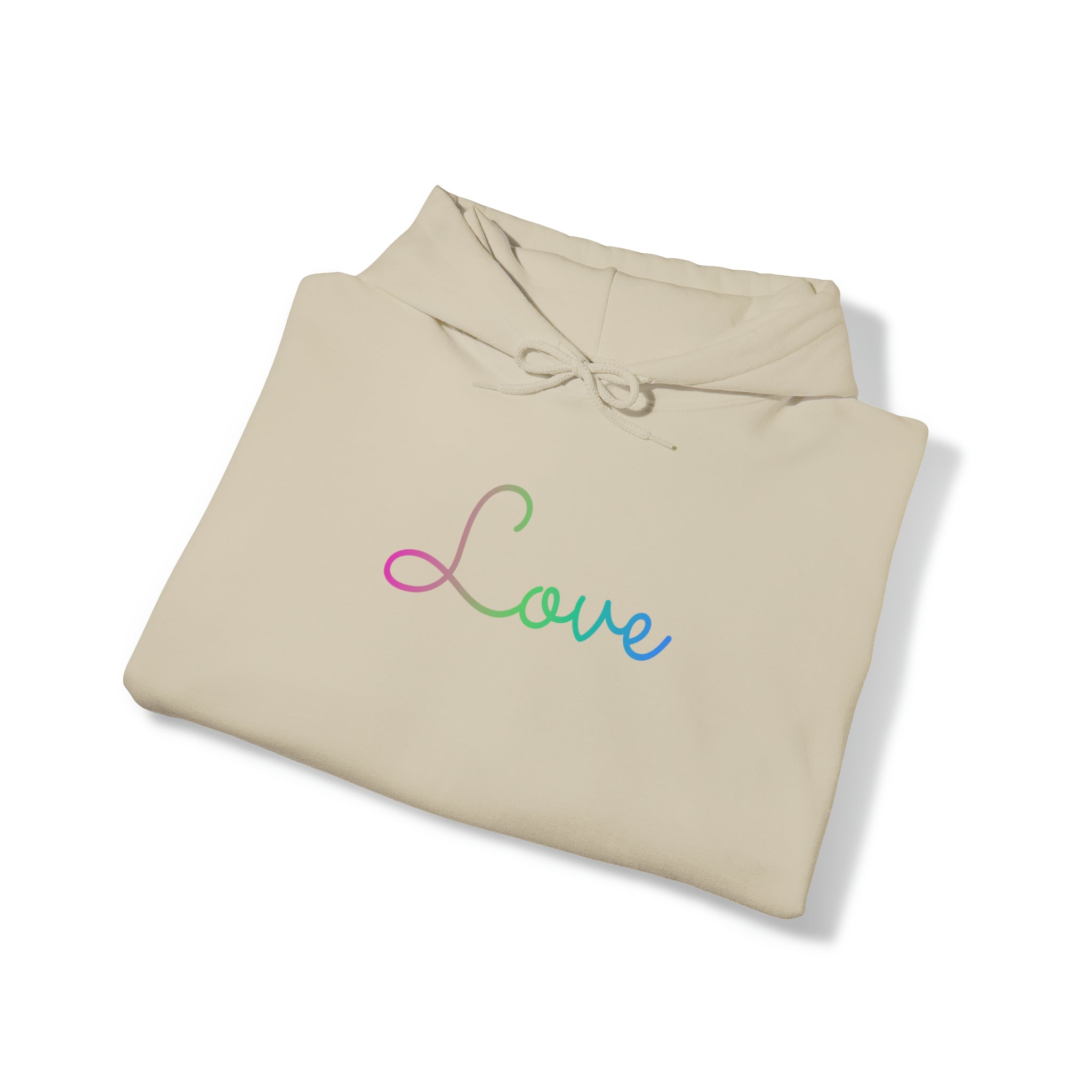 Polysexual Love Script Hoodie: Subtly Elegant Pride Sweatshirt
